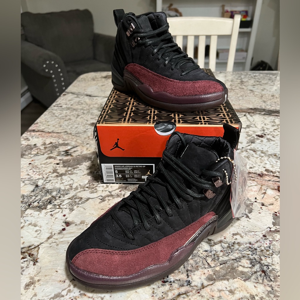 A Ma Maniere X Air Jordan 12 Retro Sp Black Size5w/3.5m Dv6989-001